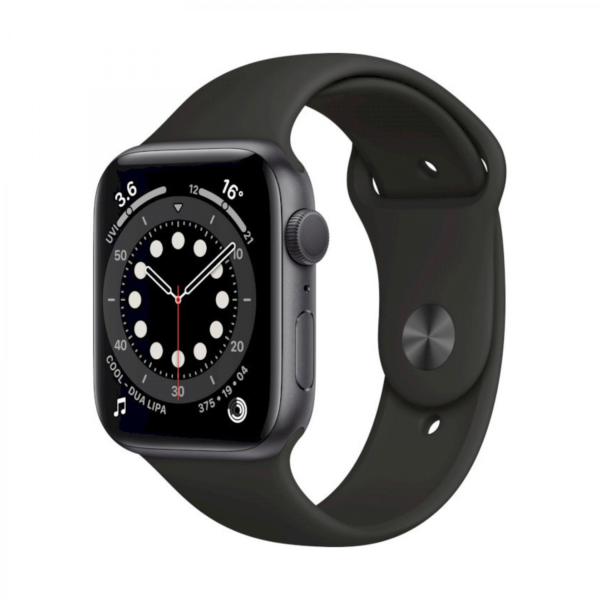 Apple Watch 6 44mm GPS Space Gray Aluminum Case w. Black Sport Band (M00H3) б/у